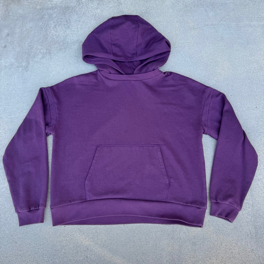 Richer‎ Poorer Purple Recycled Fleece Hoodie Sweatshirt Mens Medium Relaxed Fit